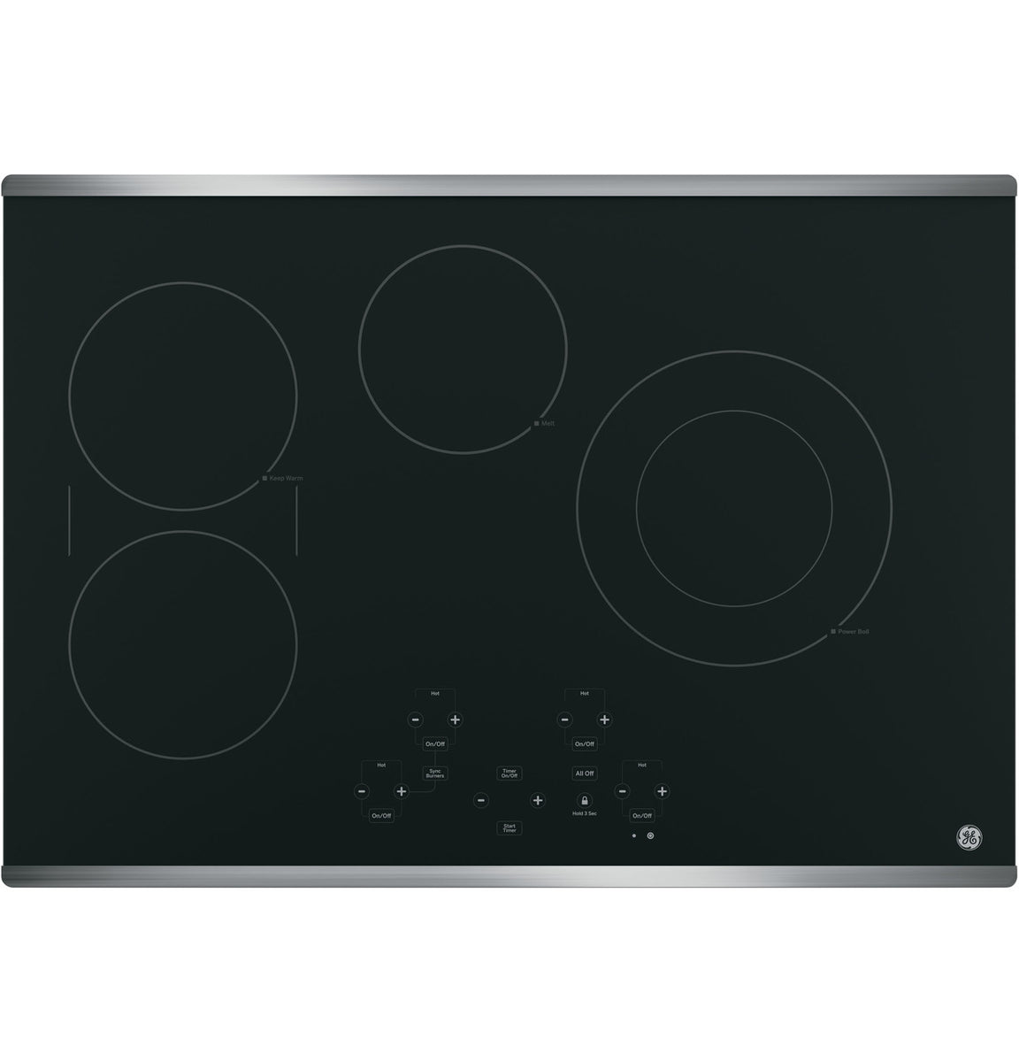 GE® 30" BuiltIn Touch Control Electric Cooktop Stainless Steel A La