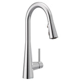 Sleek One-Handle High Arc Pulldown Kitchen Faucet (Chrome Included)