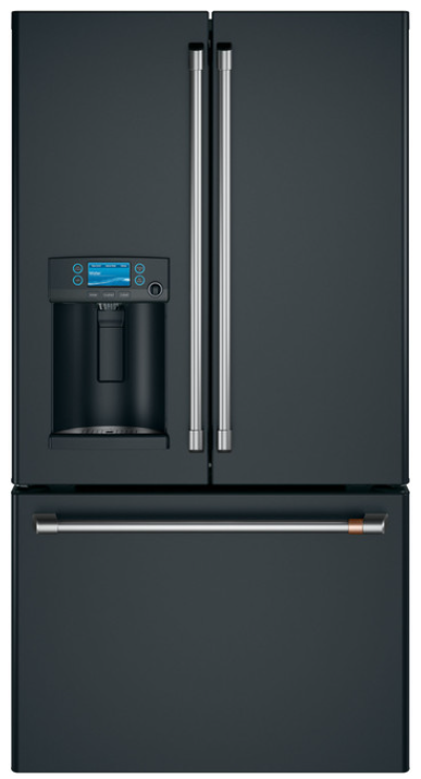 GE® Cafe™ Series 27.7 Cu. Ft. Smart Counter-Depth French-Door Refrigerator with Hot Water Dispenser in Black Slate - A La Carte ($$$$$)