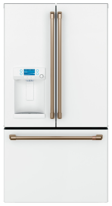 GE® Cafe™ Series 27.7 Cu. Ft. Smart Counter-Depth French-Door Refrigerator with Hot Water Dispenser in Matte White - A La Carte ($$$$$)