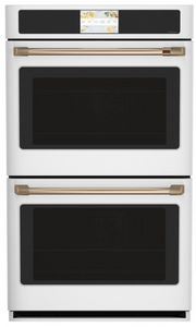 GE® Cafe™ Series 30" Smart Built-In Convection Double Wall Oven in Matte White - A La Carte ($$$$$)