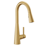 Sleek One-Handle High Arc Pulldown Kitchen Faucet (Chrome Included)