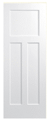 3-Panel Primed Shaker (flat) Panel Smooth Solid Core ($$)