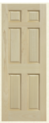 6-Panel Stained Poplar Raised Panel Smooth Solid Core ($$$)