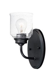 1 Light Sconce Fixture -($) (10.5”H x 5”W x 6.5”EXT) - Acadia Satin Black