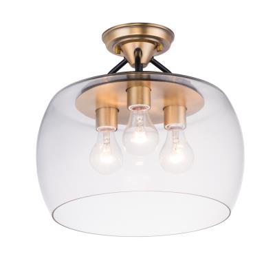 3 Light Semi Flush Fixture ($$$$) (W 13.5