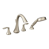 Eva Two-Handle High Arc Roman Tub Faucet and Hand Shower