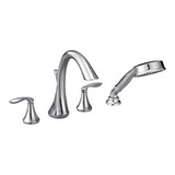 Eva Two-Handle High Arc Roman Tub Faucet and Hand Shower