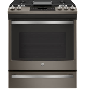 GE® 30" Slide-In Front Control Gas Convection Range Slate - A La Carte ($$$$)