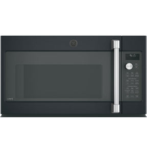 GE Cafe™ Series 1.7 Cu. Ft. Convection Over-the-Range Microwave Oven Black Slate - Base Package ($$$$)