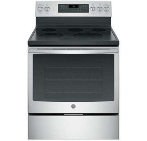 GE® 30" Free-Standing Electric Convection Range Fingerprint Resistant Stainless Steel - A La Carte ($$)