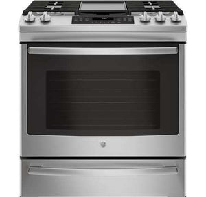 GE® 30" Slide-In Front Control Convection Gas Range Stainless Steel - A La Carte ($$$$)