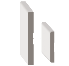 Level 2 - 4 1/4" primed poplar casing and 3 1/2" primed poplar base board