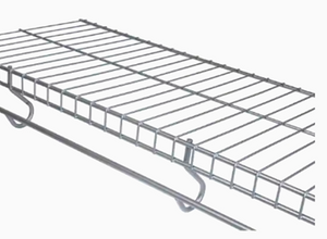 Satin Nickel Wire Continuous Rod and Shelf -$$