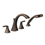 Voss Two-Handle High Arc Roman Tub Faucet with Hand Shower
