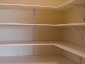 White Melamine Shelf - $$$