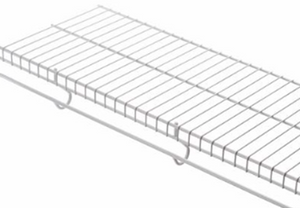 White Wire Continuous Rod and Shelf - $