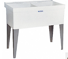 Freestanding Double Laundry Tub - Floor Mounted - Mustee 26F ($$$)